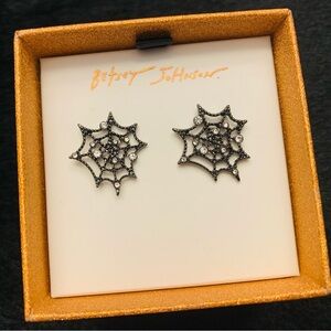 Betsey Johnson Cobweb Earrings